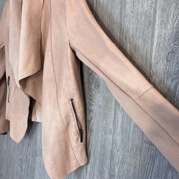 BAR III BAR 111 Slouchy Blush leather & suede Jacket Blazer Moto Sz XS - Picture 6 of 9